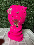 Pink ski mask