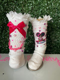 Brown skin girl junk socks