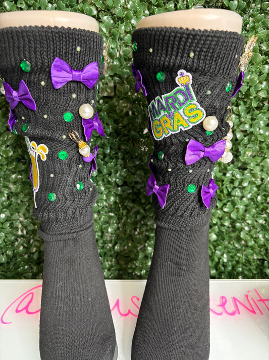 Mardi Gras Junk Socks
