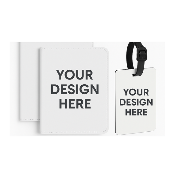Custom Passport Holder and Luggage Tag Combo